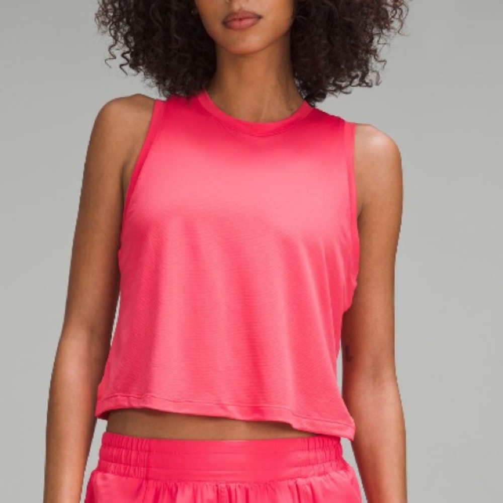 lululemon athletica Pink Cropped Tank Top